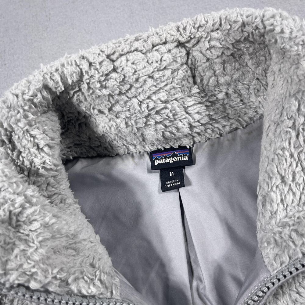 Patagonia Vest Womens Medium Gray‎ Fleece Full Zip Sherpa Outdoors Hiking Warm - Picture 5 of 8